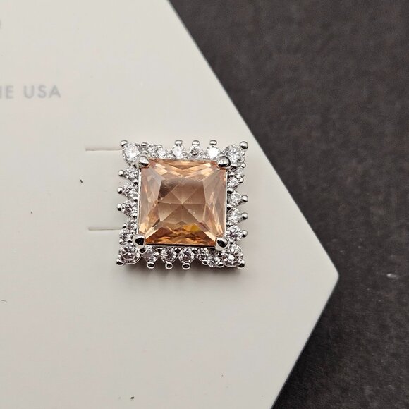 Bomb Party ER39763 “It Had To Be You” Smokey Topaz Cubic Zirconia Earrings - Picture 3 of 5